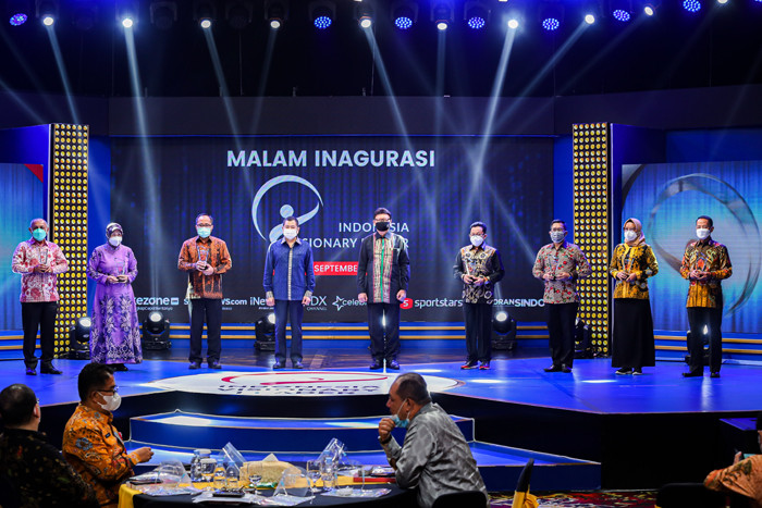 Malam inagurasi di MNC Coference Hall, iNews Tower lantai 3, Kebon Sirih, Jakarta Pusat, Kamis (9/9/2021).