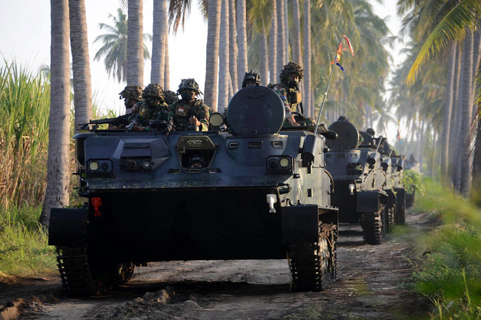 Latihan Satuan Lanjutan II Aspek Laut Triwulan III di Pantai Banongan Asembagus, Situbondo, Jawa Timur, Rabu (15/9/2021).
