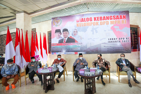 Diskusi Dialog Kebangsaan DPD di Jakarta, Kamis (16/9/2021).