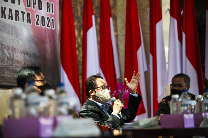 Diskusi Dialog Kebangsaan DPD di Jakarta, Kamis (16/9/2021).