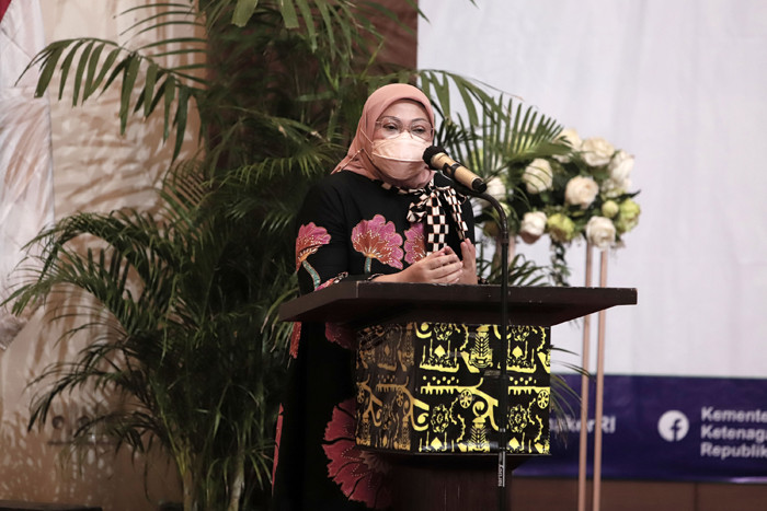 Sosialisasi program BPJS Ketenagakerjaan Bagi Pekerja Bukan Penerima Upah di Cilegon, Banten, Jumat (17/9/2021).