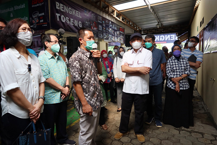 Kunjungan MenkopUKM RI ke UMKM binaan YDBA di Kabupaten Banyumas, Sabtu (26/9/2021).