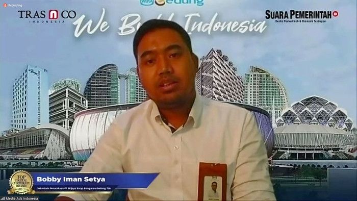 Top Digital Corporate Brand Award 2021 secara virtual di Jakarta, Rabu (29/9/2021).