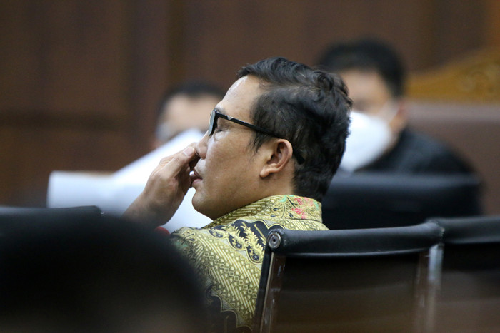 Angin Prayitno Aji menjalani sidang lanjutan di Pengadilan Tipikor, Jakarta, Senin (4/10/2021).