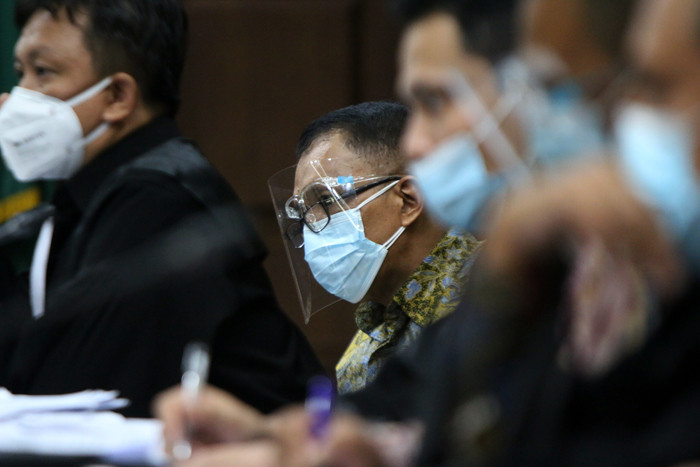 Angin Prayitno Aji menjalani sidang lanjutan di Pengadilan Tipikor, Jakarta, Senin (4/10/2021).