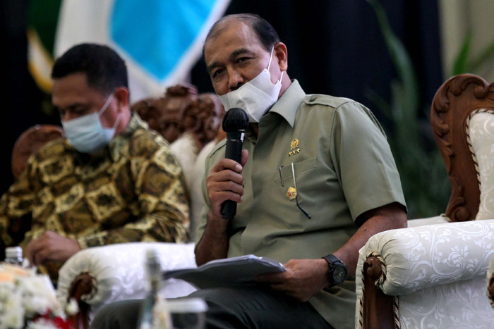 Dialog Badan Kerjasama (BKS) Provinsi Kepulauan di Nusantara IV, Kompleks Parlemen MPR/DPR-DPD, Senayan, Jakarta, Rabu (6/10/2021).