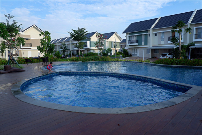 Kawasan perumahan di Summarecon Mutiara Makassar, Selasa (12/10/2021).