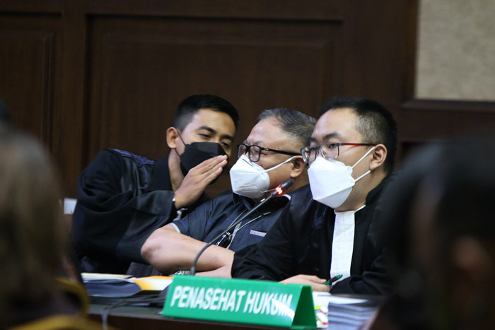Terdakwa mantan Dirut PT Asabri periode 2011-2016 Mayjen Purn Adam Rachmat Damiri menjalani sidang lanjutan di pengadilan Tipikor, Jakarta, Selasa (12/10/2021).