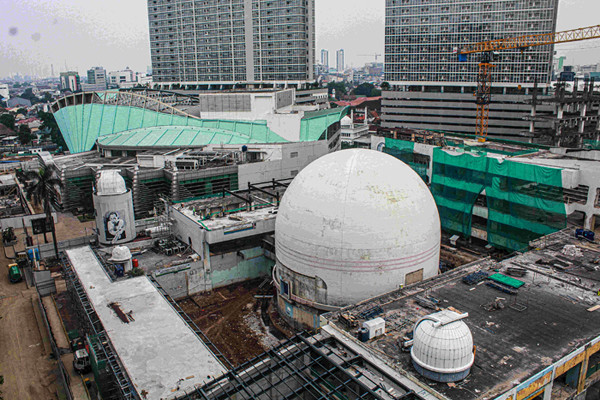 Wajah baru Taman Ismail Marzuki (TIM), Jakarta Pusat, setelah dilakukan revitalisasi, Kamis (14/10/2021).