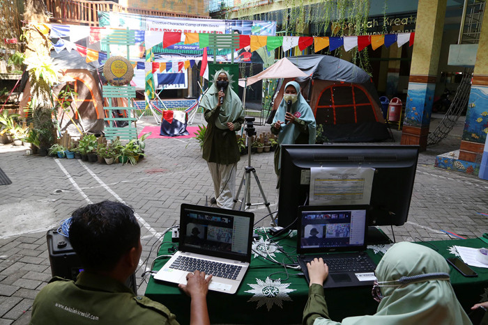 Kreatif Characterr Camp, di Surabaya, Jawa Timur, Kamis (21/10/2021).