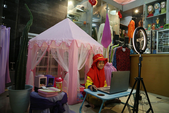 Kreatif Characterr Camp, di Surabaya, Jawa Timur, Kamis (21/10/2021).