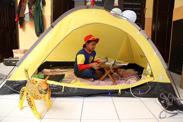 Kreatif Characterr Camp, di Surabaya, Jawa Timur, Kamis (21/10/2021).