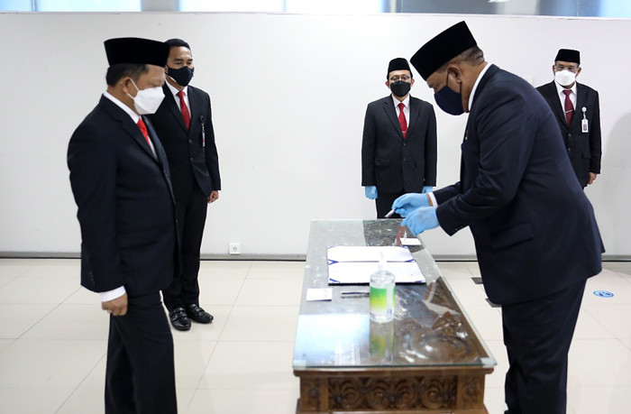 Pelantikan dilaksanakan di Kantor BNPP, Jakarta Pusat, pada Kamis (21/10/2021).