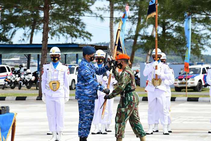 Kasau Marsekal TNI Fadjar Presetyo meresmikan empat satuan baru guna memperkuat pertahanan wilayah udara Indonesia di Ranai Jumat (22/10/2021).