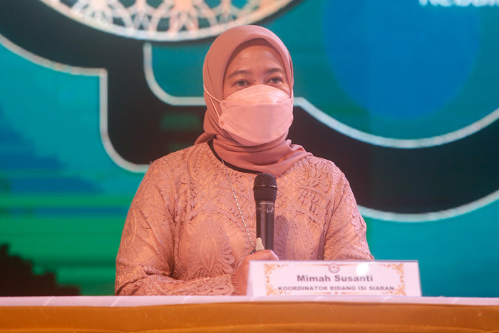 Jumpa pers Anugerah Syiar Ramadan 2021 di Gedung LPP RRI, Jakarta Pusat, Jumat (22/10/2021).