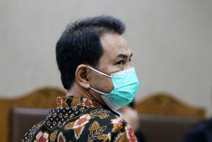 Sidang lanjutan Terdakwa penyidik KPK Stepanus Robin Pattuju dan Maskur Husain (Pengacara) di Pengadilan Tipikor, Jakarta, Senin (25/10/2021).