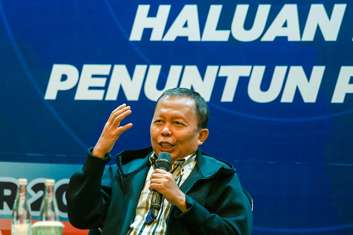 Diskusi bertemakan Haluan Negara sebagai kaidah penuntun pembangunan nasional di Bandung, Jawa Barat, Sabtu (23/10/2021).