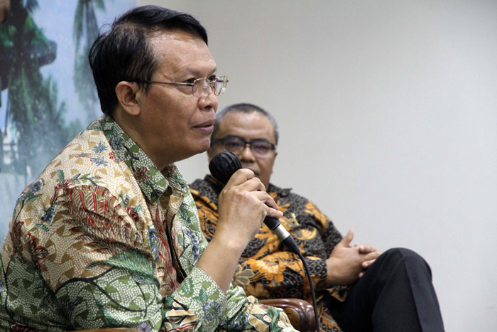 Diskusi Forum Legislasi di Media Center, Kompleks Parlemen Senayan, Jakarta, Selasa (26/10/2021).