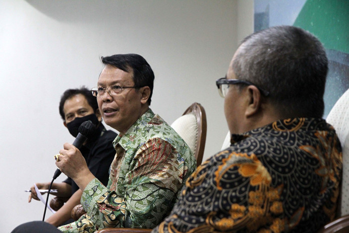 Diskusi Forum Legislasi di Media Center, Kompleks Parlemen Senayan, Jakarta, Selasa (26/10/2021).