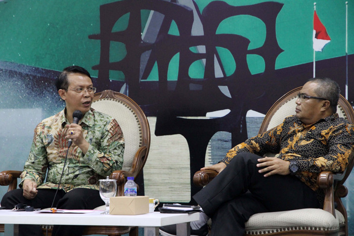 Diskusi Forum Legislasi di Media Center, Kompleks Parlemen Senayan, Jakarta, Selasa (26/10/2021).