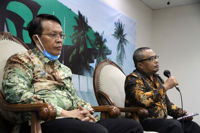Diskusi Forum Legislasi di Media Center, Kompleks Parlemen Senayan, Jakarta, Selasa (26/10/2021).