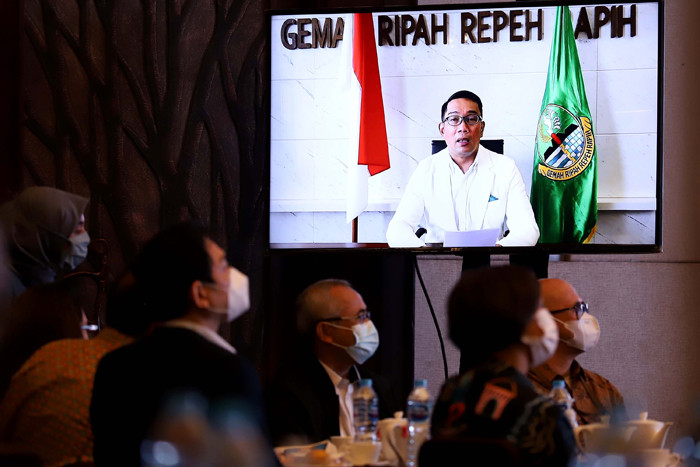 Peluncuran buku berjudul Regenerasi Urban di Bekasi, Jawa Barat, Selasa (26/10/2021).
