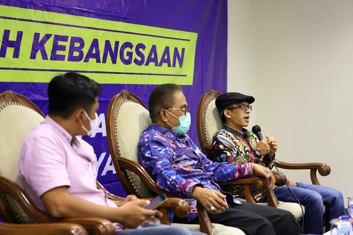 Diskusi Empat Pilar MPR di Media Center, Nusantara III, Kompleks Parlemen MPR/DPR-DPD, Senayan, Jakarta, Rabu (27/10/2021).