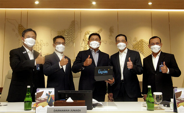 Paparan kinerja Bank Mandiri pada Triwulan III-2021 di Jakarta, Kamis (28/10/2021).