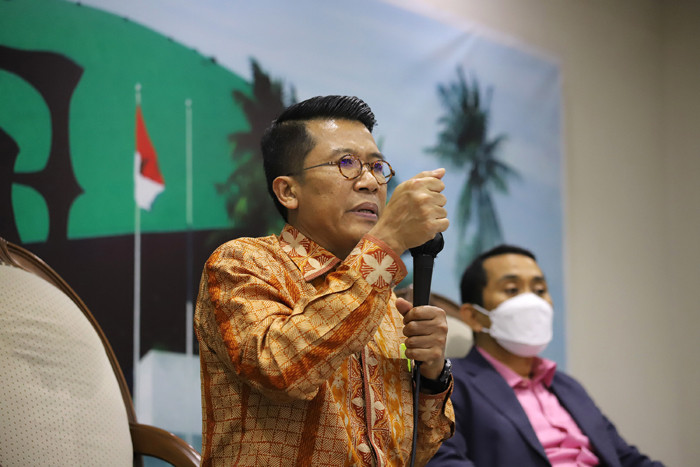 Diskusi Forum Legislasi di Media Center, Kompleks Parlemen MPR/DPR-DPD. Senayan, Jakarta, Selasa (2/11/2021).