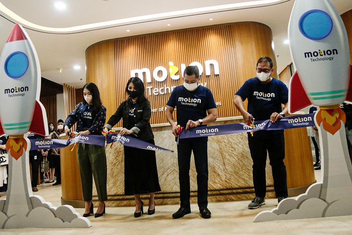Peresmian kantor Motion Technology (MotionTech) di Gedung Financial Center, MNC Center, Kebon Sirih, Jakarta Pusat, Selasa (2/11/2021).
