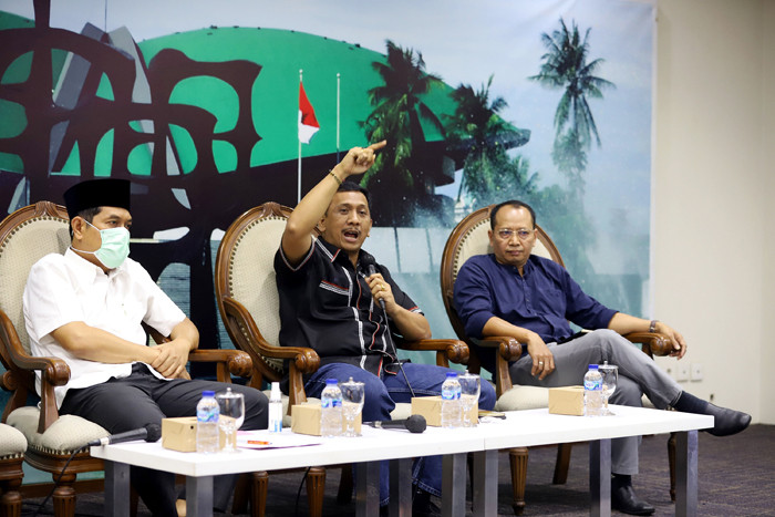 Diskusi Dialektika Demokrasi di Kompleks Parlemen MPR/DPR-DPD, Senayan, Jakarta, Kamis (4/11/2021).