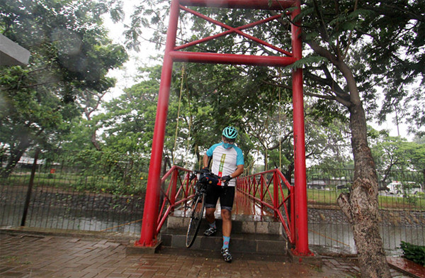 Acara olahraga dengan tema Kemayoran Urban Fun Ride di Jakarta, Jumat (5/11/2021).