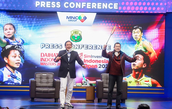 Press Conference Indonesia Master 2021 & Indonesia Open 2021 di INews Tower, Jakarta, Senin (8/11/2021).