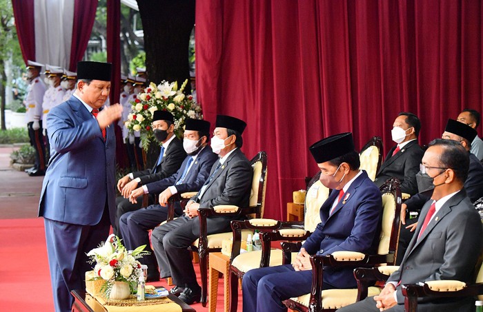 Presiden Joko Widodo meresmikan Tugu Api Semangat Indonesia Merdeka Tidak Pernah Padam di Lapangan Bela Negara, Kementerian Pertahanan.