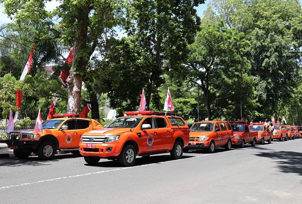 Kepala BNPB Letjen TNI Ganip Warsito saat acara peluncuran Gerakan Mobil Masker Untuk Masyarakat di Provinsi Nusa Tenggara Barat, Kamis (11/11/2021).