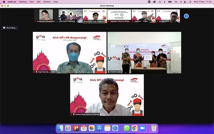 Kick Off Lembaga Pengembangan Bisnis (LPB) YDBA di Banyuwangi yang fokus dalam pengembangan UMKM di sektor pertanian dan bengkel roda-4.