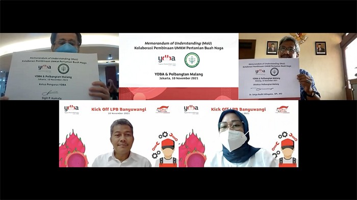 Kick Off Lembaga Pengembangan Bisnis (LPB) YDBA di Banyuwangi yang fokus dalam pengembangan UMKM di sektor pertanian dan bengkel roda-4.