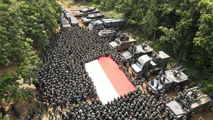 Latihan Puncak Antar Kecabangan (Latancab) TNI AD Kartika Yudha 2021 yang dilaksanakan di Pusat Latihan Tempur (Puslatpur) Kodiklatad, Martapura.