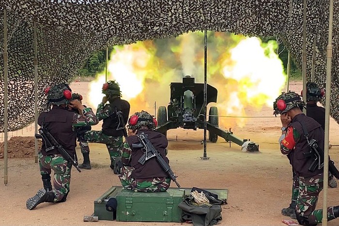 Latihan Puncak Antar Kecabangan (Latancab) TNI AD Kartika Yudha 2021 yang dilaksanakan di Pusat Latihan Tempur (Puslatpur) Kodiklatad, Martapura.