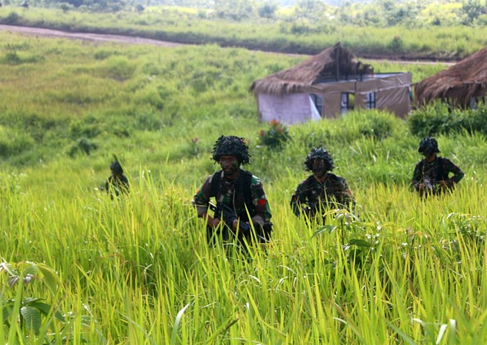 Latihan Puncak Antar Kecabangan (Latancab) TNI AD Kartika Yudha 2021 yang dilaksanakan di Pusat Latihan Tempur (Puslatpur) Kodiklatad, Martapura.
