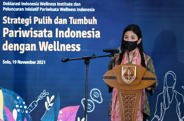 Deklarasi Indonesia Wellness Institute dan Peluncuran Inisiatif Pariwisata Wellness Indonesia, di Dalem Doyoatmajan, Solo, Jawa Tengah, Jumat (19/11/2021).