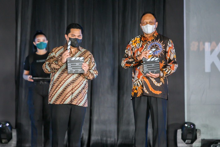 Pembukaan acara JIWA! Fashion Show Kadet 1947 di Skadron 2, Halim Perdana Kusuma, Jakarta, Jumat (19/11/2021).