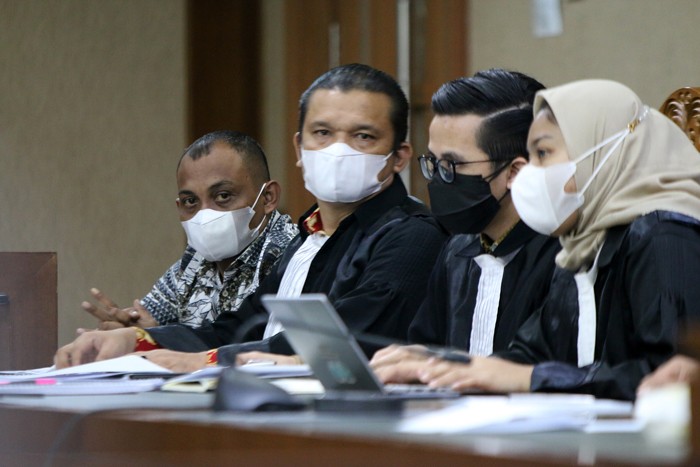 Terdakwa Stepanus Robin Pattuju (Penyidik KPK) menjadi saksi untuk Terdakwa Maskur Husain (Pengacara) dalam sidang lanjutan di Pengadilan Tipikor.