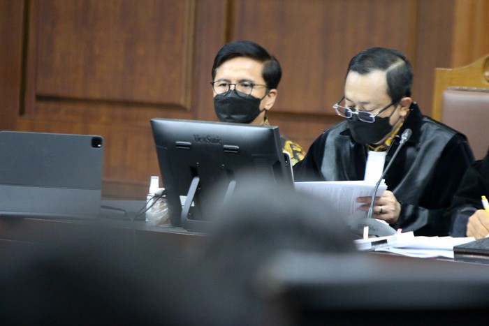Yoory Corneles Pinontoan menjalani sidang lanjutan di Pengadilan Tiipikor, Jakarta, Kamis (25/11/2021).