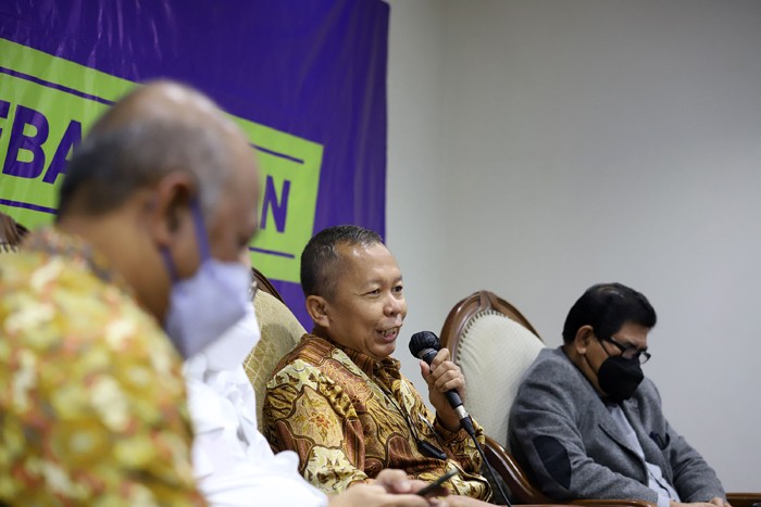 Diskusi empat pilar di kompleks Parlemen, Jakarta, Senin (29/11/2021).