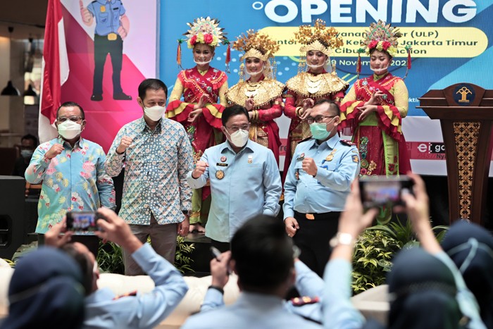 Grand opening ULP Kantor Imigrasi Kelas I TPI Jakarta Timur, Senin (29/11/2021).
