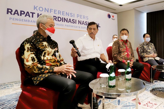Rapat Koordinasi Nasional Pengembangan Lima Destinasi Pariwisata Super Prioritas (Rakornas Lima DPSP), Jakarta, Rabu (1/12/2021).