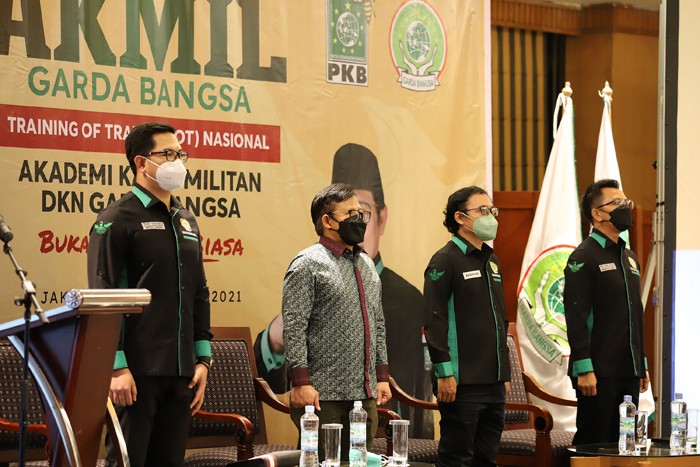 Training of Trainer (ToT) Nasional Akademi Kader Militan DKN Garda Bangsa 2021 di Jakarta, Rabu (1/12/2021).