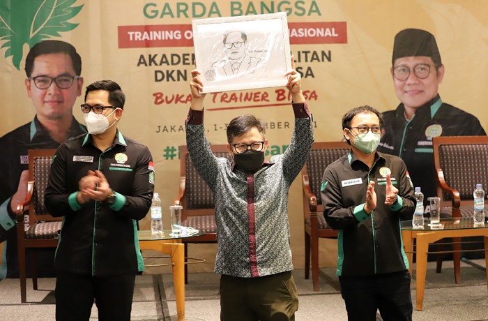 Training of Trainer (ToT) Nasional Akademi Kader Militan DKN Garda Bangsa 2021 di Jakarta, Rabu (1/12/2021).