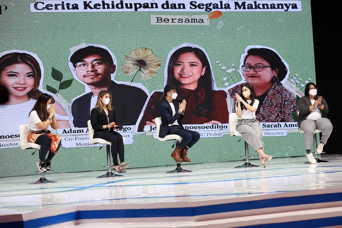 Konferensi pers Daur Hidup Festival di Jakarta Concert Hall, Kebon Sirih, Jakarta Pusat, Jumat (3/12/2021).